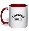 Mug with a colored handle CHICAGO BULLS red фото