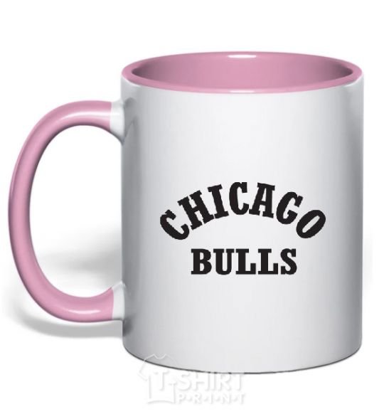 Чашка с цветной ручкой CHICAGO BULLS Нежно розовый фото