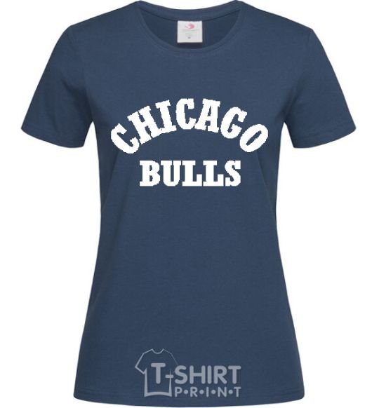 Women's T-shirt CHICAGO BULLS navy-blue фото