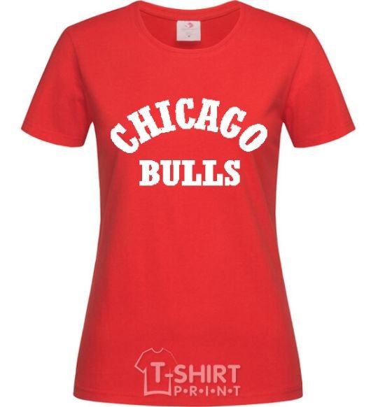 Women's T-shirt CHICAGO BULLS red фото