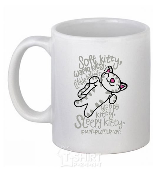 Ceramic mug PURR PURR PURR White фото