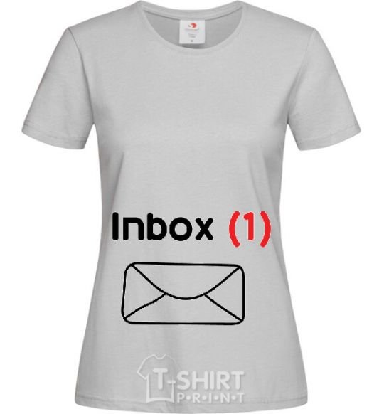 Women's T-shirt INBOX(1) grey фото