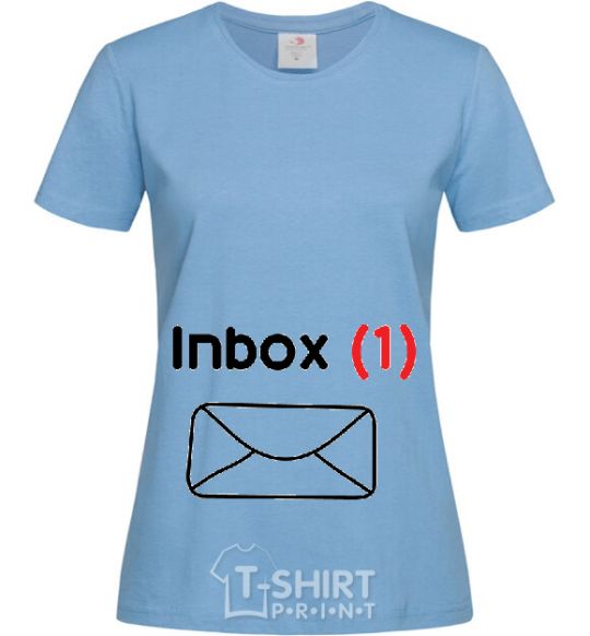Women's T-shirt INBOX(1) sky-blue фото