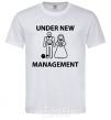 Men's T-Shirt UNDER NEW MANAGEMENT newlyweds White фото