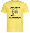 Мужская футболка UNDER NEW MANAGEMENT newlyweds Лимонный фото