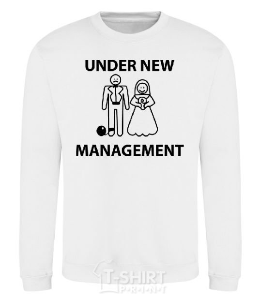 Sweatshirt UNDER NEW MANAGEMENT newlyweds White фото