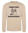 Sweatshirt UNDER NEW MANAGEMENT newlyweds sand фото