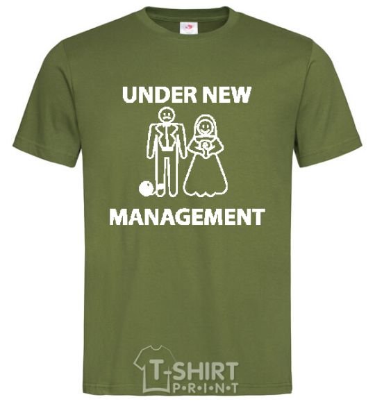 Men's T-Shirt UNDER NEW MANAGEMENT newlyweds millennial-khaki фото