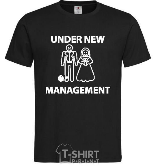 Мужская футболка UNDER NEW MANAGEMENT newlyweds Черный фото