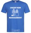 Мужская футболка UNDER NEW MANAGEMENT newlyweds Ярко-синий фото