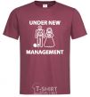 Men's T-Shirt UNDER NEW MANAGEMENT newlyweds burgundy фото