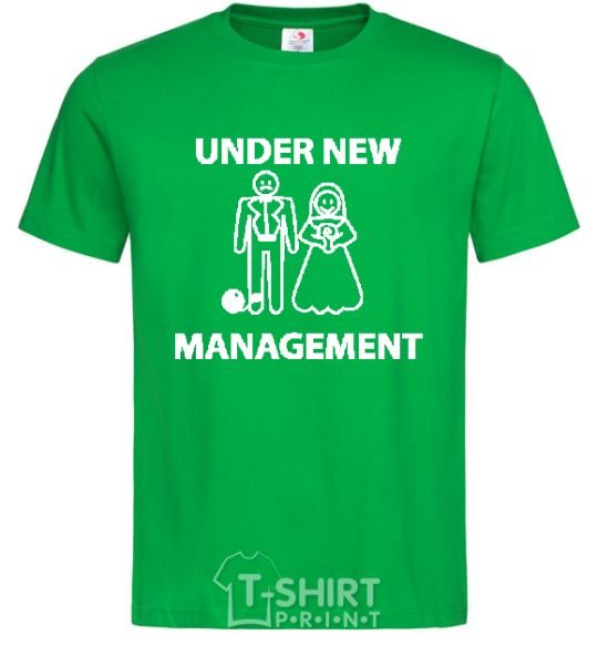 Мужская футболка UNDER NEW MANAGEMENT newlyweds Зеленый фото