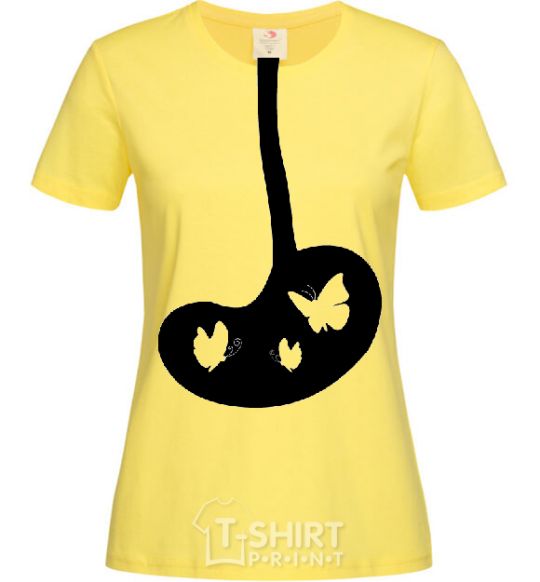 Women's T-shirt BUTTERFLY cornsilk фото