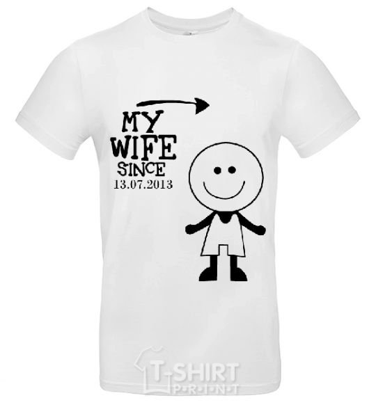 Men's T-Shirt MY WIFE--> White фото