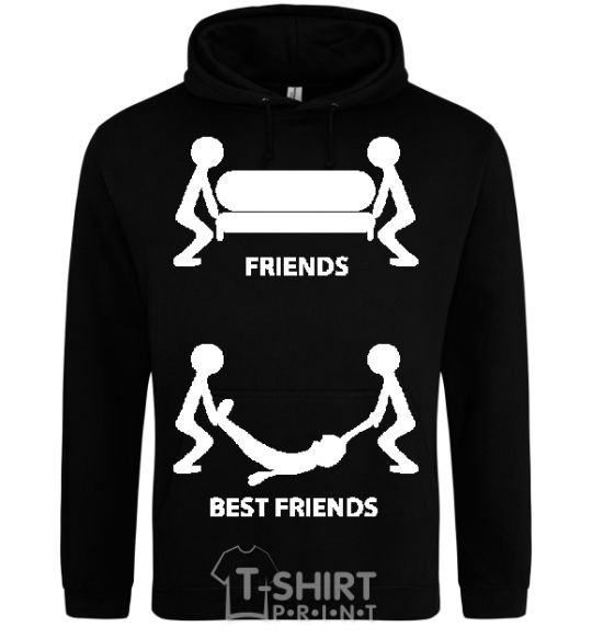 Men`s hoodie BEST FRIEND V.1 black фото