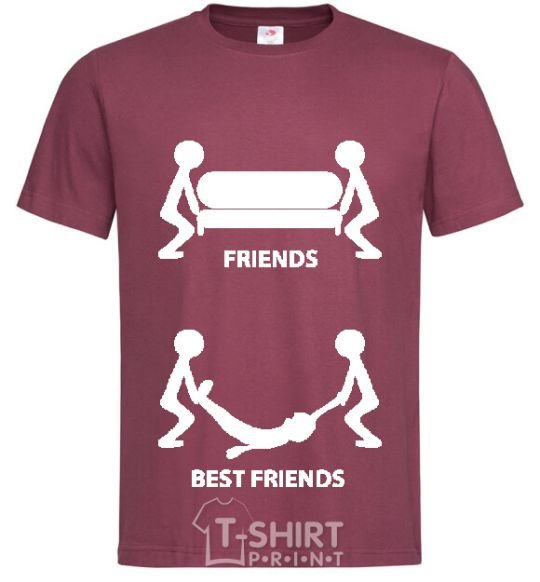 Men's T-Shirt BEST FRIEND V.1 burgundy фото