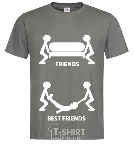 Men's T-Shirt BEST FRIEND V.1 dark-grey фото