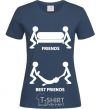 Women's T-shirt BEST FRIEND V.1 navy-blue фото