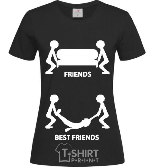 Women's T-shirt BEST FRIEND V.1 black фото