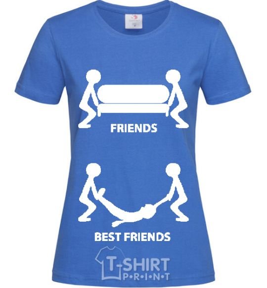 Women's T-shirt BEST FRIEND V.1 royal-blue фото