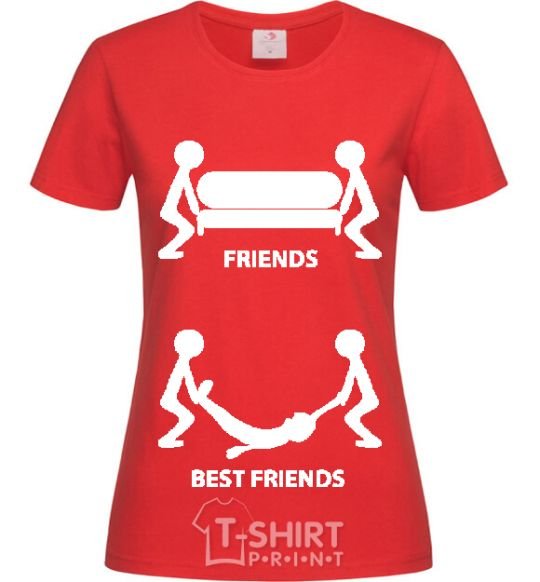 Women's T-shirt BEST FRIEND V.1 red фото