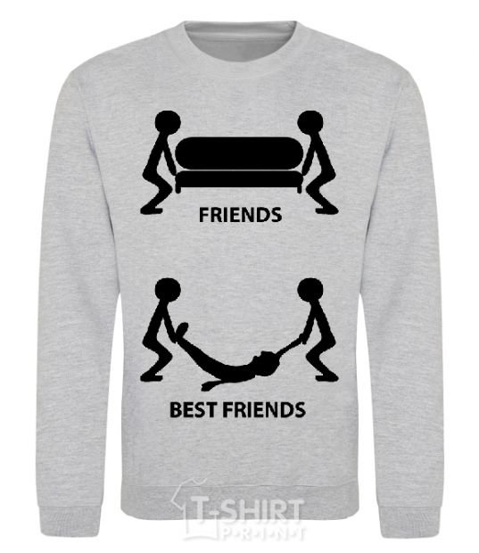 Свитшот BEST FRIEND V.1 Серый меланж фото