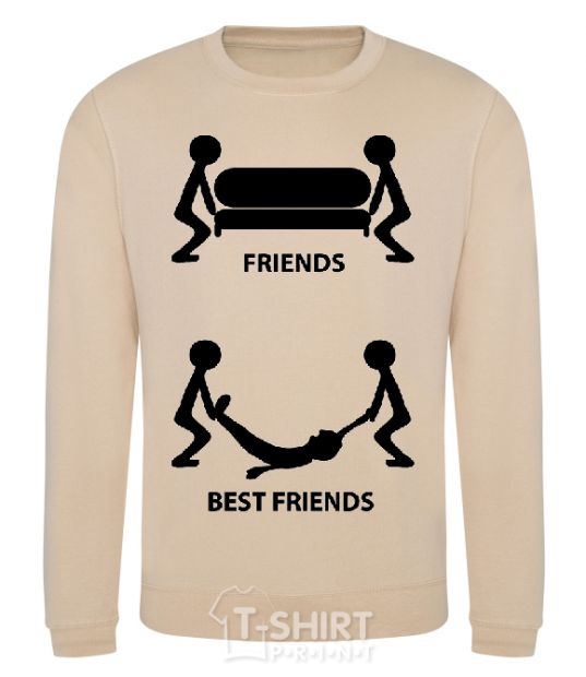 Sweatshirt BEST FRIEND V.1 sand фото