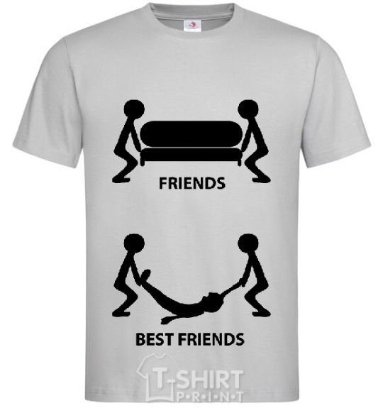 Men's T-Shirt BEST FRIEND V.1 grey фото