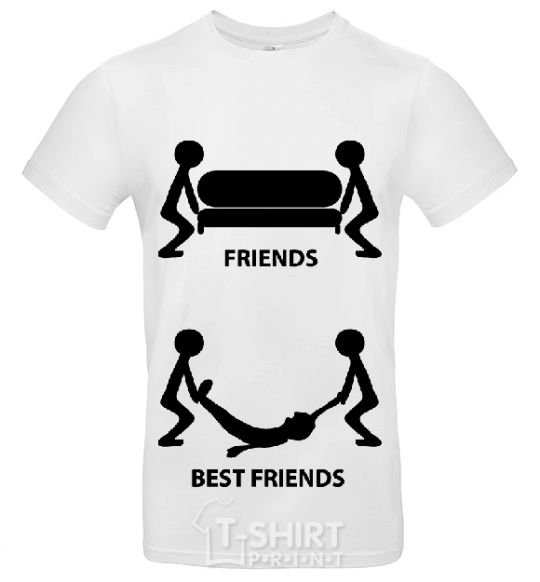 Men's T-Shirt BEST FRIEND V.1 White фото