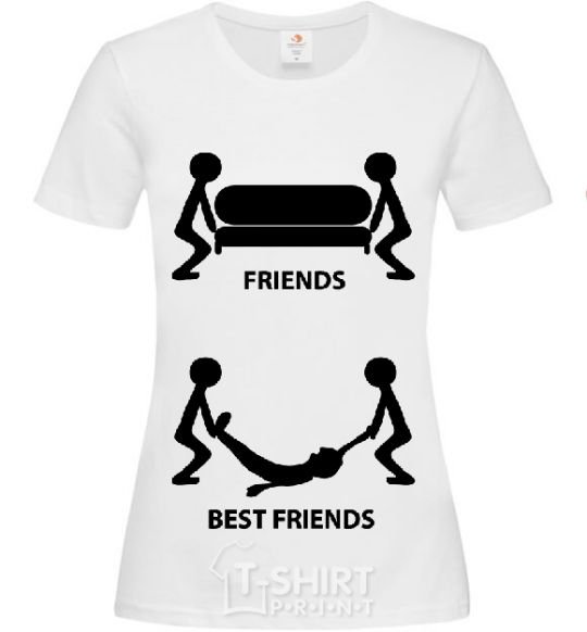 Women's T-shirt BEST FRIEND V.1 White фото