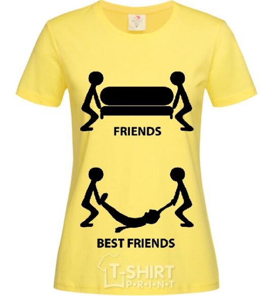 Women's T-shirt BEST FRIEND V.1 cornsilk фото