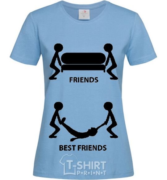 Women's T-shirt BEST FRIEND V.1 sky-blue фото