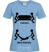 Women's T-shirt BEST FRIEND V.1 sky-blue фото