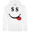 Men`s hoodie DOLLARS White фото