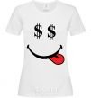 Women's T-shirt DOLLARS White фото