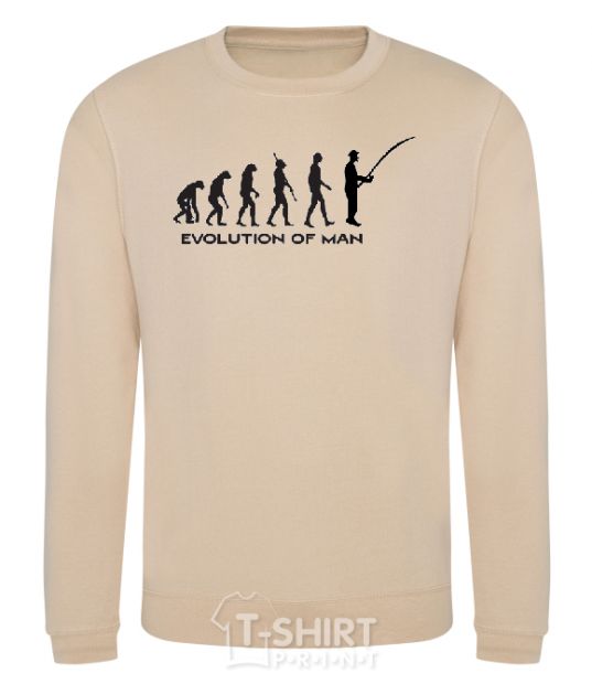 Sweatshirt EVOLUTION OF MAN sand фото