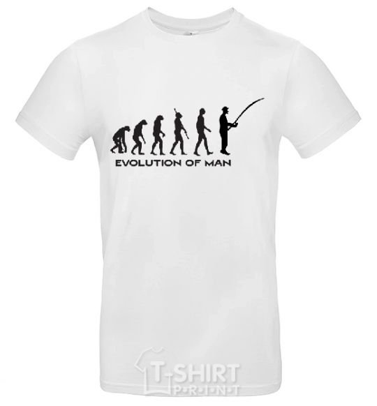 Men's T-Shirt EVOLUTION OF MAN White фото