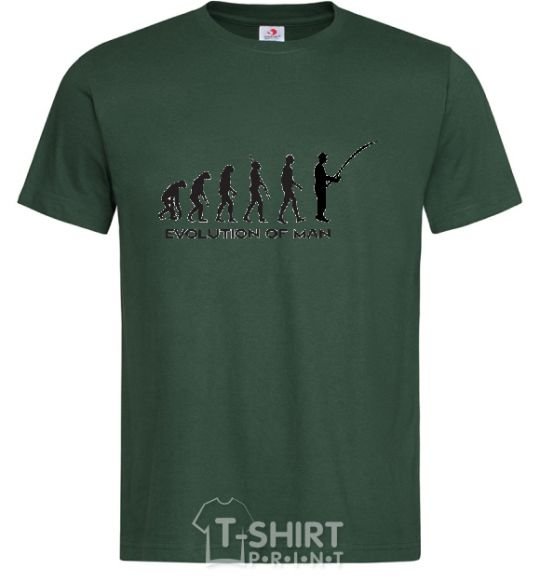 Men's T-Shirt EVOLUTION OF MAN bottle-green фото