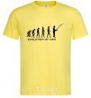 Men's T-Shirt EVOLUTION OF MAN cornsilk фото