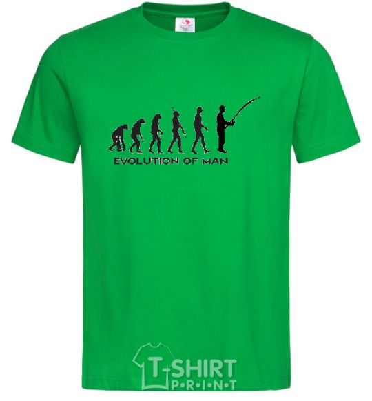 Men's T-Shirt EVOLUTION OF MAN kelly-green фото