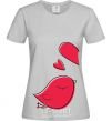 Women's T-shirt BIRD'S LOVE №1 grey фото