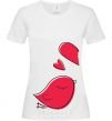 Women's T-shirt BIRD'S LOVE №1 White фото