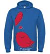 Men`s hoodie BIRD'S LOVE №2 royal фото