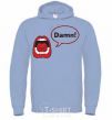 Men`s hoodie DAMN! sky-blue фото