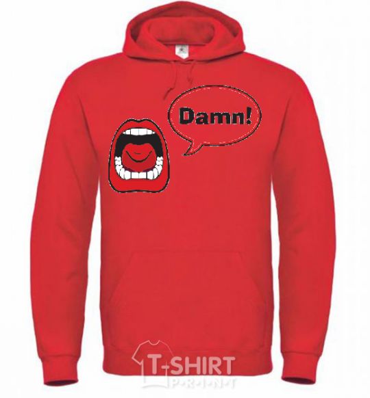 Men`s hoodie DAMN! bright-red фото