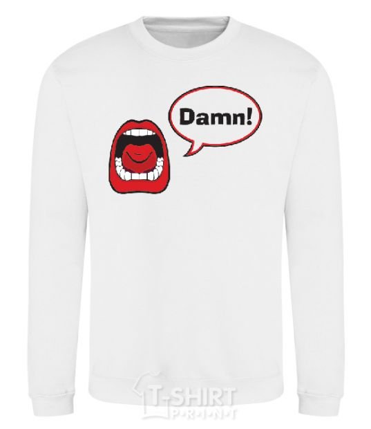 Sweatshirt DAMN! White фото