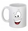 Ceramic mug HAPPY SMILE White фото