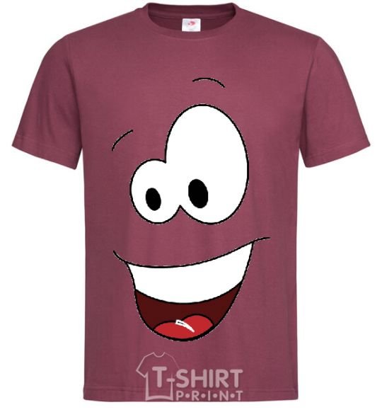 Men's T-Shirt HAPPY SMILE burgundy фото