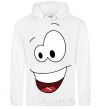 Men`s hoodie HAPPY SMILE White фото