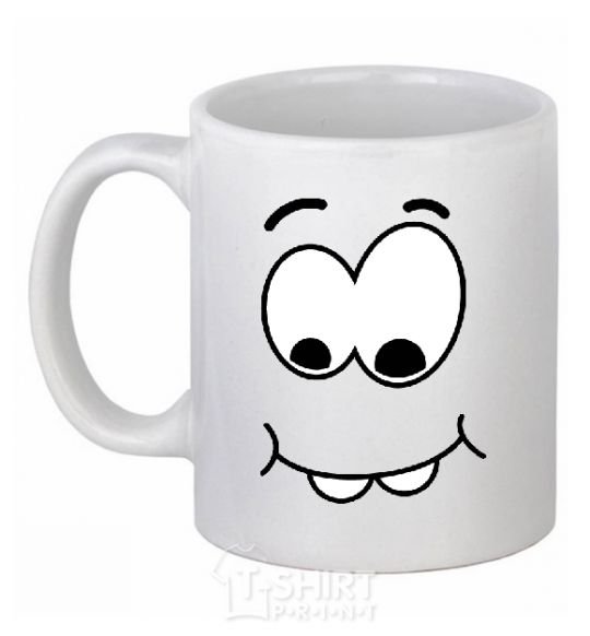 Ceramic mug SHY SMILE White фото